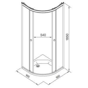 Душевой уголок Triton Альфа Хром А1 90х90 параметры