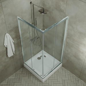 Душевой уголок Triton Вента Хром А1 90х90 вид сверху