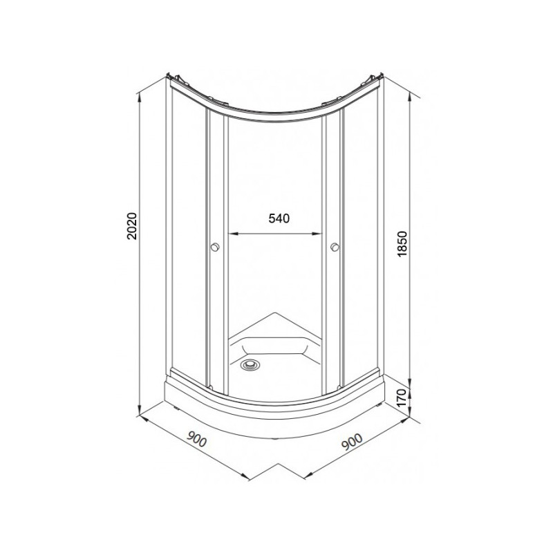Душевой уголок Triton Альфа-Хром А1 90х90 (с поддоном) параметры