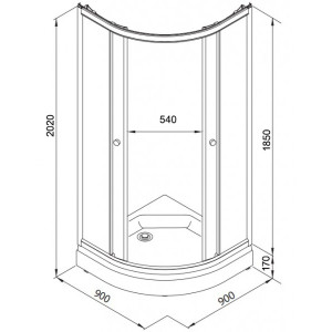 Душевой уголок Triton Альфа-Хром А1 90х90 (с поддоном) параметры