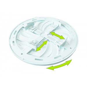 Вентиляционная решетка airRoxy круглая с регулировкой расхода воздуха  вид сзади