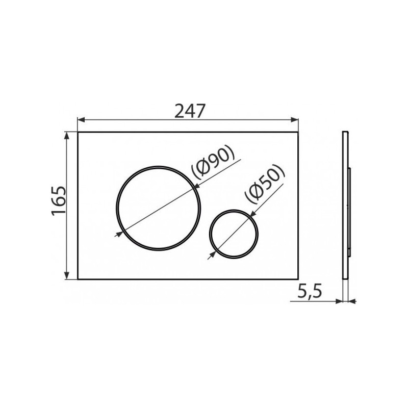 Кнопка смыва Alcaplast M670 белый параметры