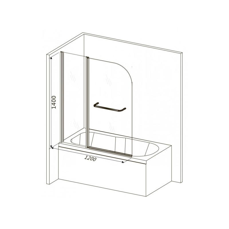 Душевая шторка Roxen Brimen 52010-120 параметры