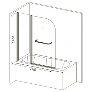 Душевая шторка Roxen Brimen 52010-120 параметры