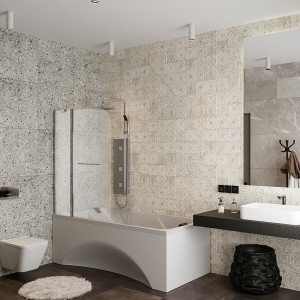 Душевая шторка Roxen Brimen 52010-120 в интерьере