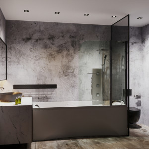 Душевая шторка Roxen Brimen 52010-120 вид спереди