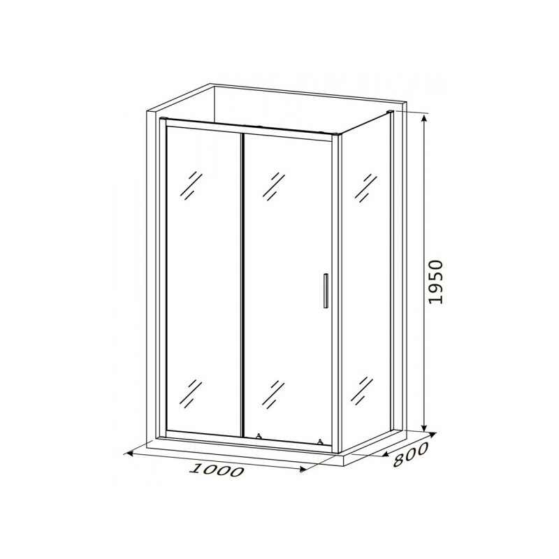 Душевой уголок Roxen Caspia 100x80 55060-100 параметры