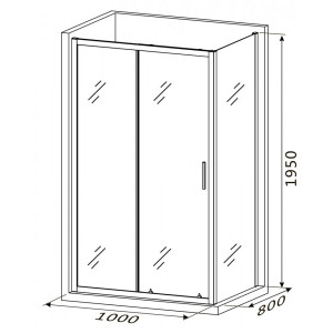 Душевой уголок Roxen Caspia 100x80 55060-100 параметры