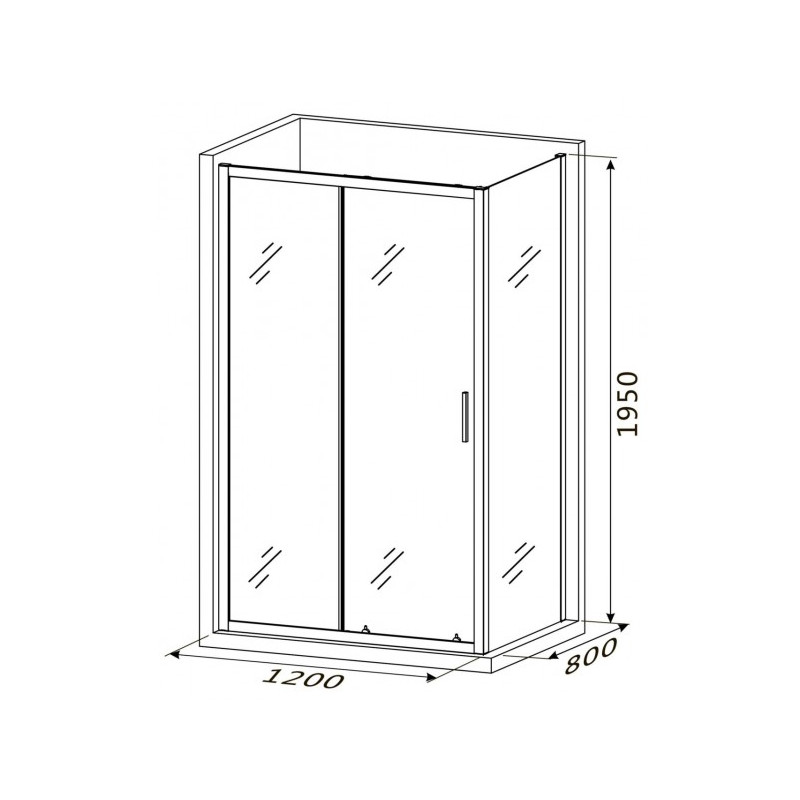 Душевой уголок Roxen Caspia 120x80 55060-120 параметры