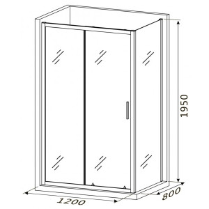 Душевой уголок Roxen Caspia 120x80 55060-120 параметры