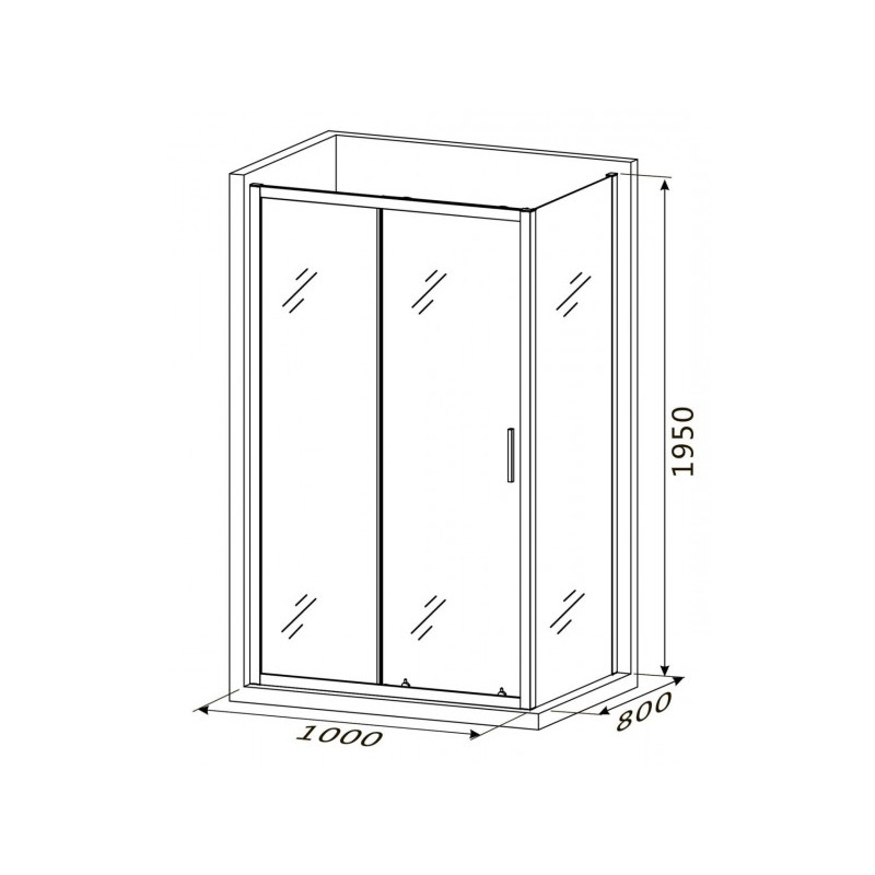 Душевой уголок Roxen Caspia 100x80 55060-100C параметры