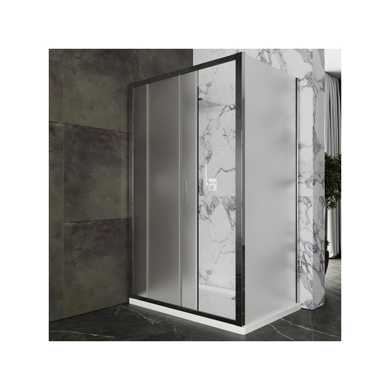 Душевой уголок Roxen Caspia 100x80 55060-100C с открытой дверцей