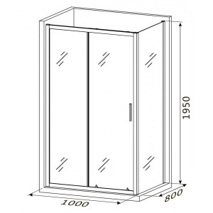 Душевой уголок Roxen Caspia 100x80 55060-100C параметры