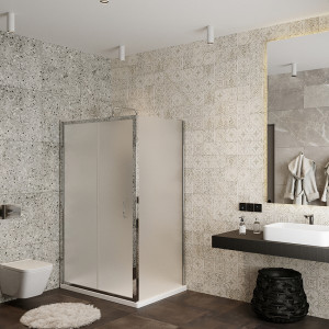 Душевой уголок Roxen Caspia 100x80 55060-100C в интерьере