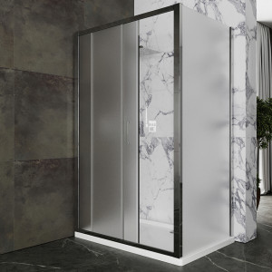 Душевой уголок Roxen Caspia 100x80 55060-100C с открытой дверцей