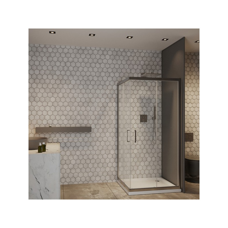 Душевой уголок Roxen Caspia 90x90 55060-90 в интерьере