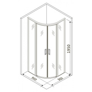 Душевой уголок Roxen Doha 90x90 55080-90 параметры