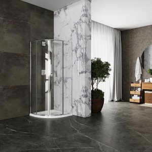 Душевой уголок Roxen Doha 90x90 55080-90 в интерьере