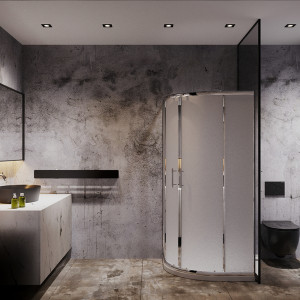 Душевой уголок Roxen Santi 90x90 55020-90C в интерьере