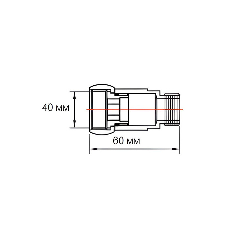 Американка прямая Ростела  3/4"х3/4" г/ш схема