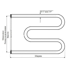 Полотенцесушитель Маргроид Вид 37 500х700 БП (1") параметры
