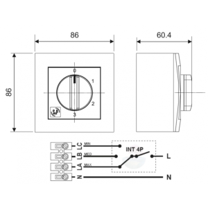 Регулятор скорости Soler&Palau INTER 4P схема