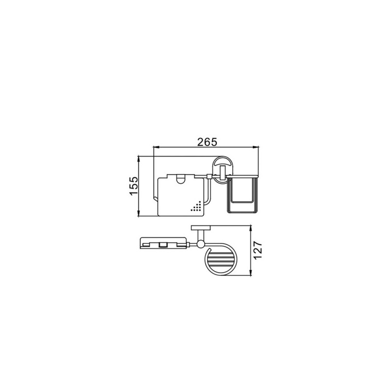Держатель для освежителя воздуха и туалетной бумаги Frap F1903-1 схема