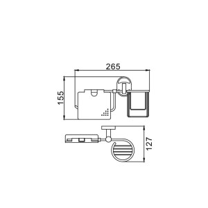 Держатель для освежителя воздуха и туалетной бумаги Frap F1903-1 схема