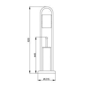 Ершик для унитаза с держателем для туалетной бумаги Frap F903 схема