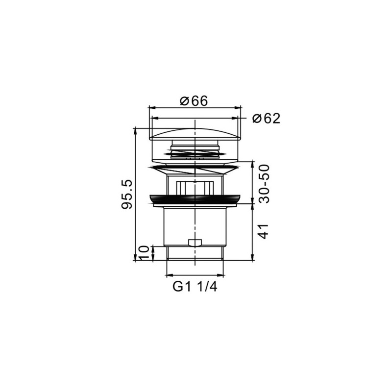 Донный клапан Frap F60-4 схема