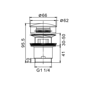 Донный клапан Frap F60-4 схема