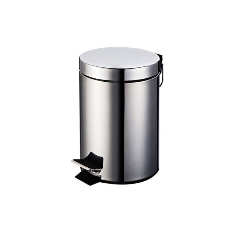 Мусорное ведро Frap F701 5 л хром вид сбоку