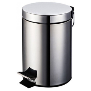 Мусорное ведро Frap F701 12 л хром вид сбоку