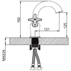 Смеситель Gappo Evora G1051 черный схема