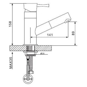 Смеситель Gappo Tata G1209 хром схема