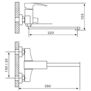 Смеситель Gappo Jacob G2207-5 сатин схема