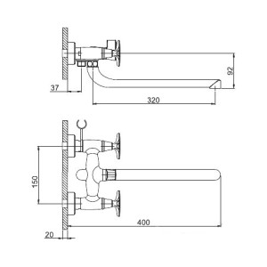 Смеситель Gappo Evora G2251 черный схема