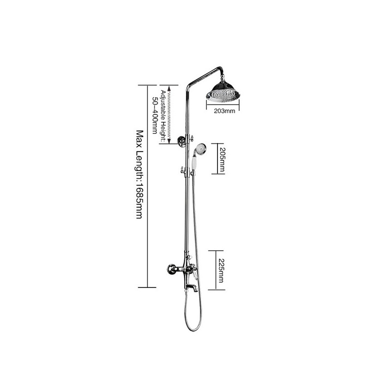Душевая система Gappo G2497 размеры