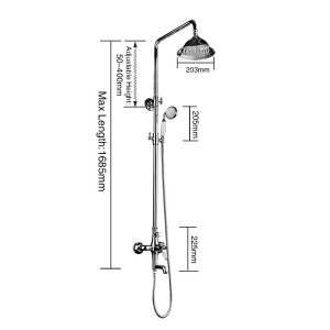 Душевая система Gappo G2497 размеры