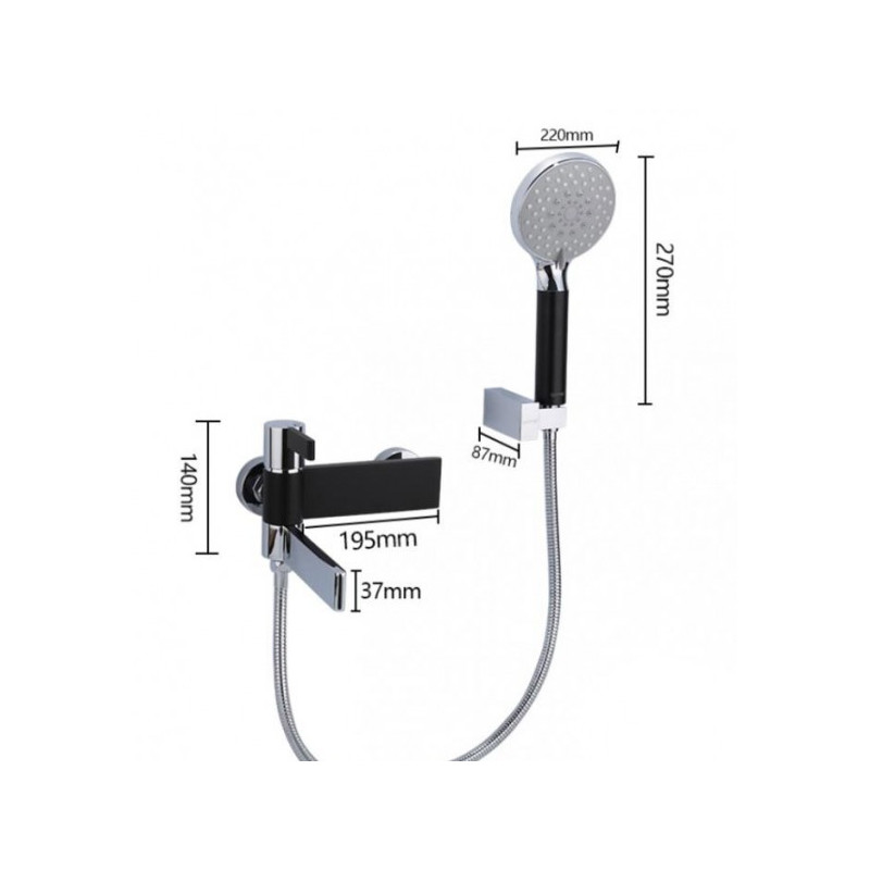 Смеситель Gappo Atlantic G3281 черный/хром размеры