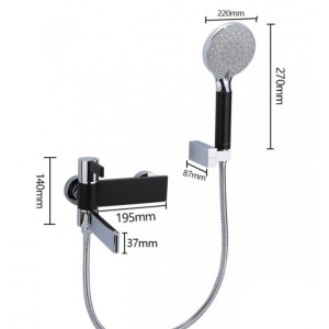 Смеситель Gappo Atlantic G3281 черный/хром размеры