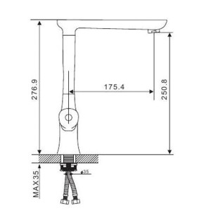Смеситель Gappo Nera G4030 хром схема