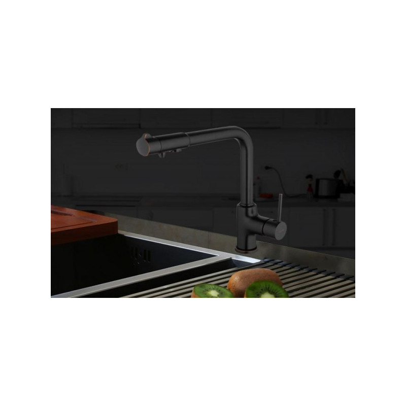 Смеситель Gappo G4390-10 черный в интерьере