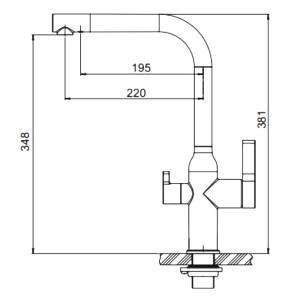 Смеситель Gappo G4399-4 хром схема