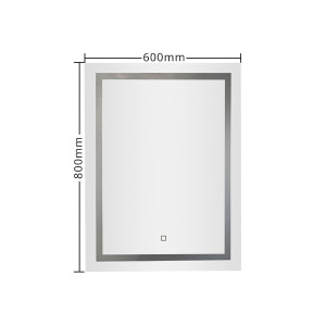 Зеркало Gappo G601 60x80 размеры