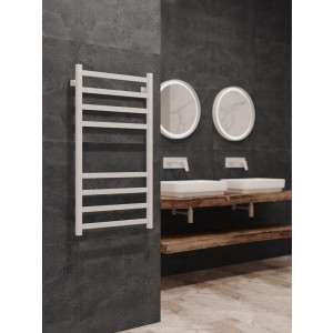 Полотенцесушитель Stinox Prestige 400x1000 НП (1/2") белый матовый на стене