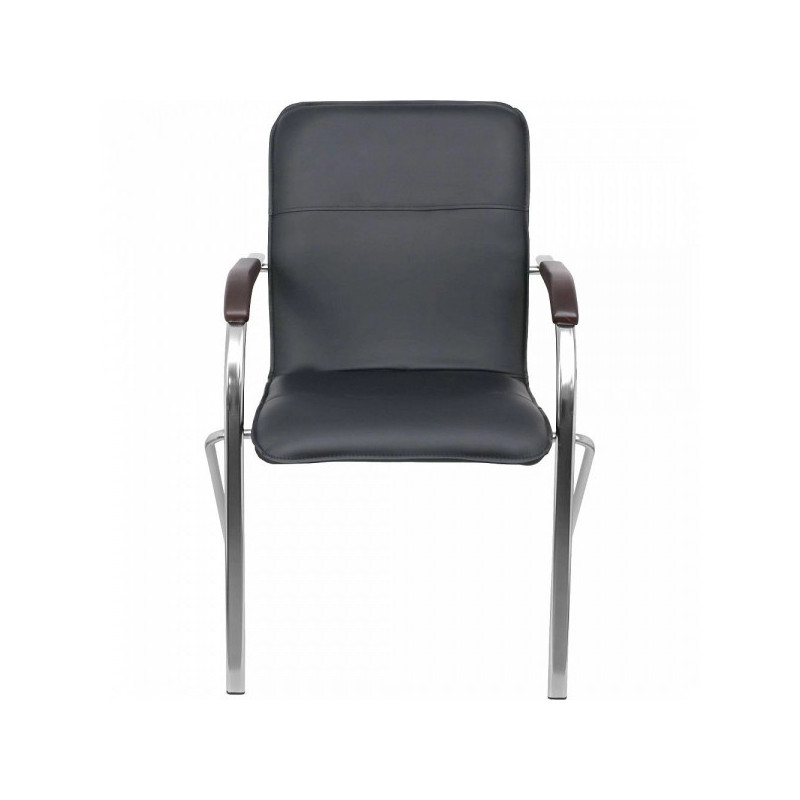 Стул офисный Геллер Samba Aks 1 темное дерево/черный вид спереди