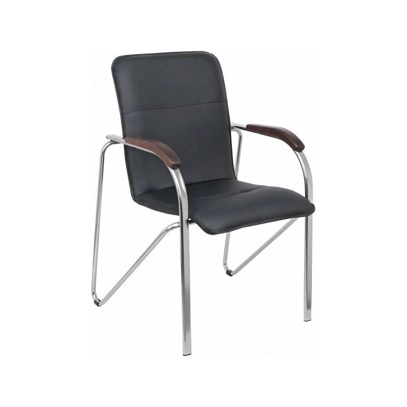 Стул офисный Геллер Samba Aks 1 темное дерево/черный