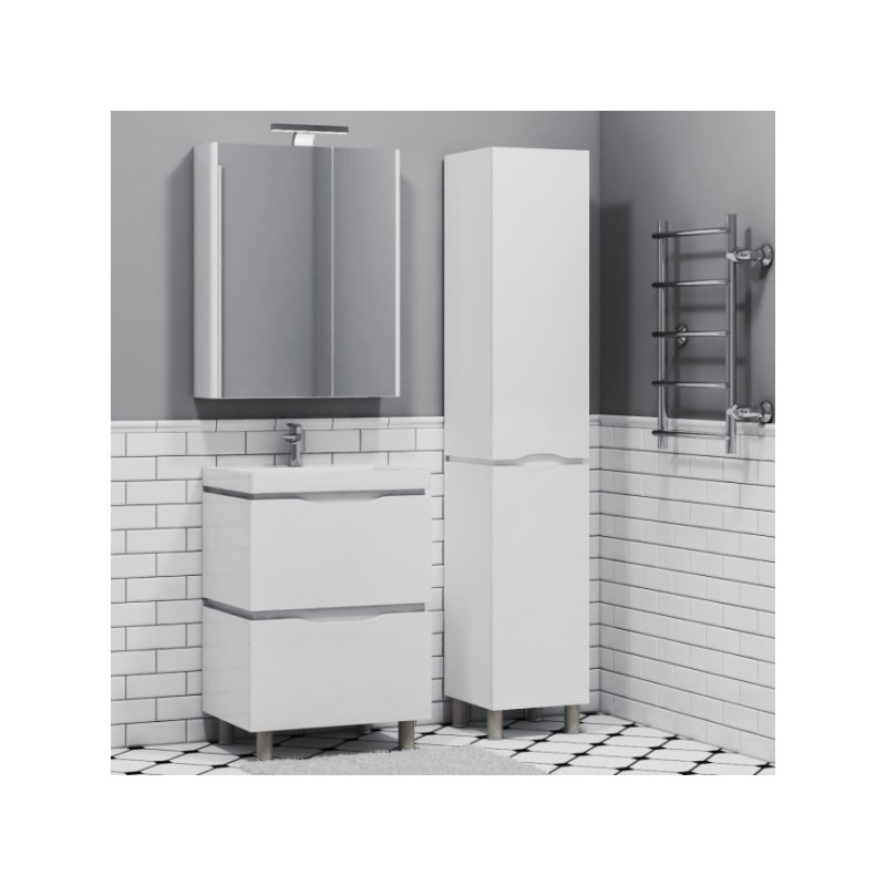 Шкаф-пенал Briz Милана 35 R 226 04-00035-00 02 БЕЛ в интерьере