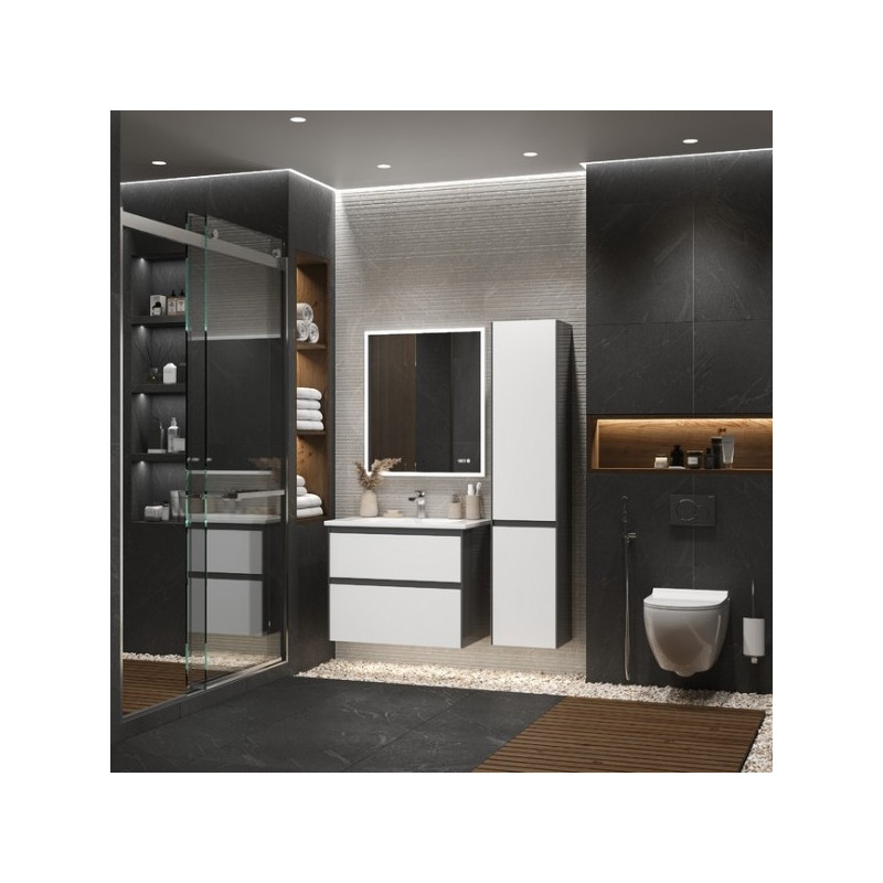 Шкаф-пенал Briz Бари 35 R 222 04-06035-00 02 ГРФ в интерьере